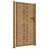 Cumpara ieftin Poarta de gradina 100x175 cm, otel Corten, design patrat