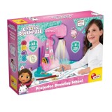 Proiector Desen Gabby&#039;s Dollhouse Lisciani, 4 Discuri, Markere, Abțibilduri, 16 Foi. Joc Educativ Artă, Creativitate 4 ani+