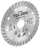 Disc diamantat Tolsen Industrial Turbo 125x22.2 mm, latime 10mm, Max 12250 RPM