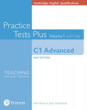 Cambridge Practice Plus New Edition 2015 Advanced C1 Advanced Volume 1 Practice Tests Plus with key - Paperback - Jacky Newbrook, Nick Kenny - Pearson