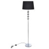 Lampă de podea abajur suport &icirc;nalt, 4 bile decorative, negru