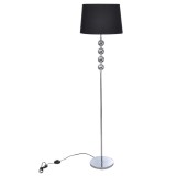 Lampa de podea abajur suport &icirc;nalt, 4 bile decorative, negru GartenMobel Dekor, vidaXL