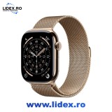 Apple Watch 11 GPS + Cellular, Carcasa Gold Titanium 46mm, Gold Milanese Loop - M/L