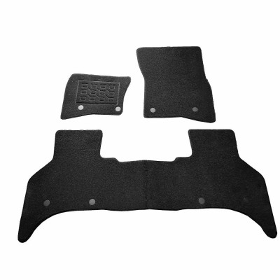 Covorase mocheta Land Rover Range Rover Defender 2 2019-&amp;amp;gt;prezent, Negre, set de 3 bucati foto