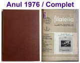 Romania 1976 - Lot 12 reviste filatelice romanesti FILATELIA / An XXV complet, colegate in volum cartonat
