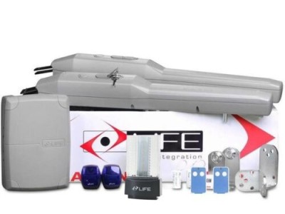 Kit automatizare poarta batanta 2x3 metri Life, OPTIMO3 UNI SafetyGuard Surveillance foto