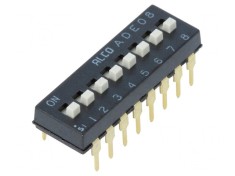 Comutator DIP-SWITCH 8 Sec?iuni ON-OFF 24V foto