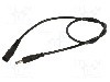 Cablu alimentare DC, DC 4,0/1,7 mufa, DC 5,5/2,1 soclu, negru, 0,5m, WEST POL - P40-C21-C050-050BK