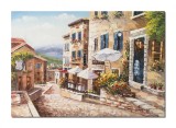 Cumpara ieftin Tablou picat manal living, dormitor, Colt de rai, o zi minunata, 100x70cm ulei pe panza in cutit efect 3D, Valentin Pop