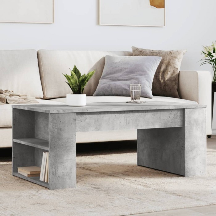 vidaXL Măsuță de cafea, gri beton, 102x55x42 cm, lemn prelucrat 831856