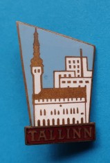 Insigna veche Superba email la cald Rusia Sovietica Estonia TALLINN