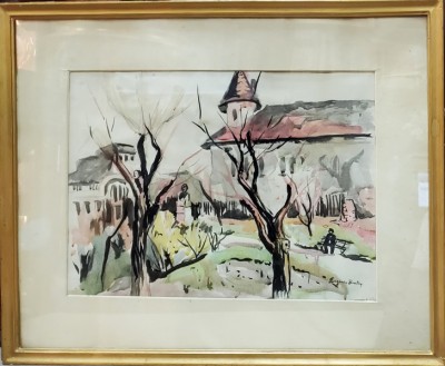 Eugenia Brates Pillat (1909-1971) - Peisaj din Bucuresti, Uranus foto