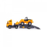 Cumpara ieftin Trailer+excavator - Volvo PowerTruck, 89x19x25 cm, 7-10 ani, 5-7 ani, 3-5 ani, Băieți, Oem