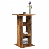 vidaXL Masă bar cu depozitare lemn vechi, 60x60x102 cm, lemn prelucrat