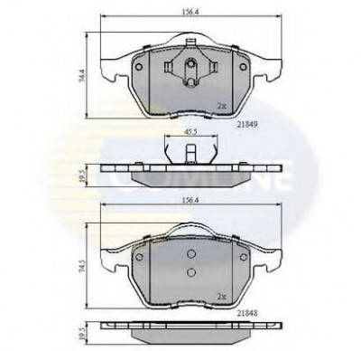 Set placute frana,frana disc VW SHARAN (7M8, 7M9, 7M6) (1995 - 2010) COMLINE CBP0715 foto