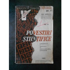 Ion Ionescu - Povestiri stiintifice volumul 2 (1942)