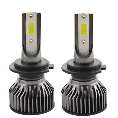 Set 2 LED-uri Auto Techstar&amp;reg; V6, H7, 40w, 4000 Lumeni, 6500K, AUTO, 12-24 Volti, COB, Canbus, Radiator Aluminiu foto