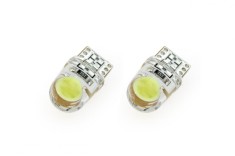 Bec de pozitie tip LED T10 W2.1x9.5 W5W, 12V, 2 LED COB 0.8W, culoare alb, AMIO, set 2 buc AutoDrive ProParts