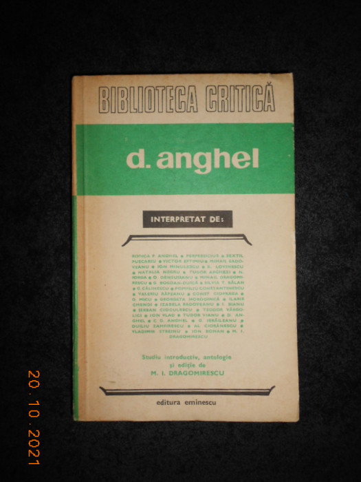 BIBLIOTECA CRITICA. D. ANGHEL