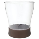 Cos de gunoi MDesign, plastic/metal, transparent/maro, 22,9 x 25,4 cm
