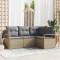 vidaXL Set de canapele pentru grădină 4 pcs Bej Rattan poli 3346360