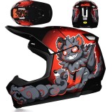 Cumpara ieftin Casca Moto Cross si ATV Full Face Copii si Adulti, Echipament Protectie Enduro MTB Quad, ABS, Omologare DOT, Marimea S, Model RED-WOLF