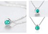 Set Argint de Bijuterii Fine Geometrice Piatra Verde Pentru Femei Finut SET392G, Argintboutique