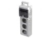 Carcasă gri pentru aparatură modulară Serie BLOCK 3 oriificii