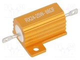 Rezistor bobinat cu radiator 68&Omega; 25W &plusmn;1% 50ppm/&deg;C SR PASSIVES