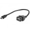 Adaptor OTG USB-A la miniUSB Gembird 0.15m, negru , A-OTG-AFBM-002