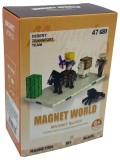 Set Constructie Magnetic Minecraft Desert Transport Team, 47 Piese, Personaje, Animale, Elemente Desert, peste 6 Ani