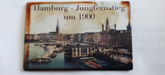 XG Magnet frigider - tematica turistica - Germania Hamburg 1900