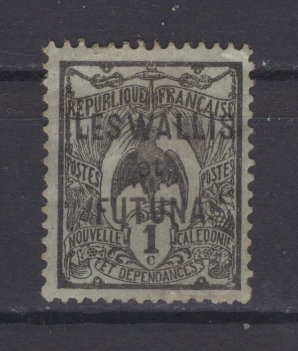 Insulele Wallis si Futuna - Uzuale 1920 supratipar, 1 cent MH