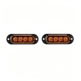 Cumpara ieftin Set de 2 Lampi stroboscop-avertizare 4 SMD 12V-24V 4LED Xentech Light
