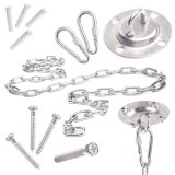 Set de montaj pentru leagan sau hamac &ndash; suport tavan, lant 150 cm, otel zincat Household NewTrend