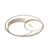 Lustra LED Circle Alba, 50cm, 3 Lumini (Calda, Rece, Neutra), Intensitate Reglabila, Durata 20.000h, Economica, 220V