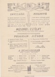 Invitatie Invitare Serata cu productiune teatrala Toplita Urania 1925 bilingv