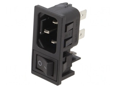 Conector Alimentare AC IEC 60320 10A 250V Soclu Tată foto