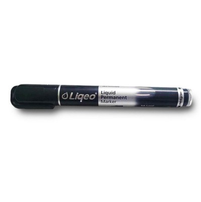 Marker permanent Liqeo, negru, varf rotund, 2 mm foto