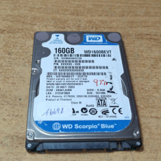 HDD Laptop WD 160GB Sata sentinel 97% #A6698