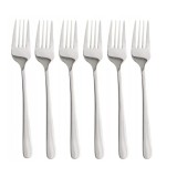 Set furculite pentru masa, din inox lucios, 19.5 cm, argintiu, 6 piese, Kinghoff