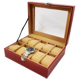 Cumpara ieftin Caseta Rosie Depozitare 10 Ceasuri WZ782, Watchbox