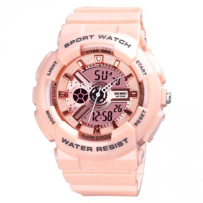 Ceas dama de mana Skmei Sport Digital Analog Quartz Roz foto