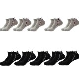 Set 10 perechi de sosete pentru barbati, SS002, Gri/Negru, marime universala
