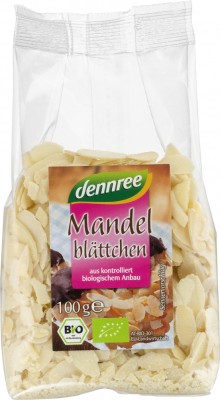 Migdale decojite si feliate bio 100g Dennree foto