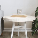 vidaXL Blat de masă rotund, alb, &Oslash;50x3 cm, lemn masiv de pin