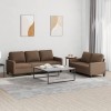 VidaXL Set de canapele cu perne, 2 piese, maro, textil 3201463