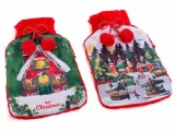 Cumpara ieftin Set 2 recipiente textil apa calda Craciun 21x36 cm, 1.5 L
