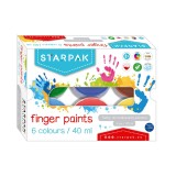 Finger paints cu 6 culori Starpak, 40 ml