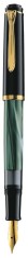 Stilou Classic M200 F Cu Piston,accesorii Placate Cu Aur,corp Negru/verde Marmor foto